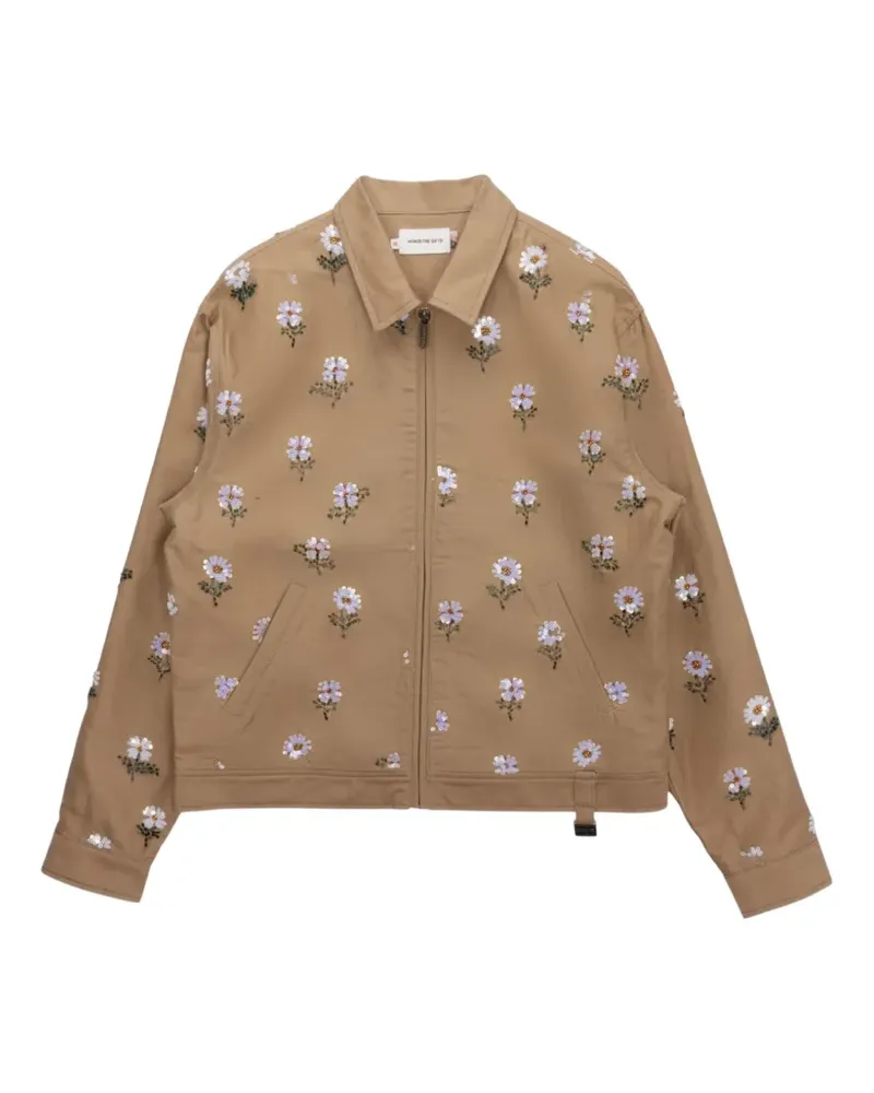 Honor The Gift beaded flower jacket - Nude Nude