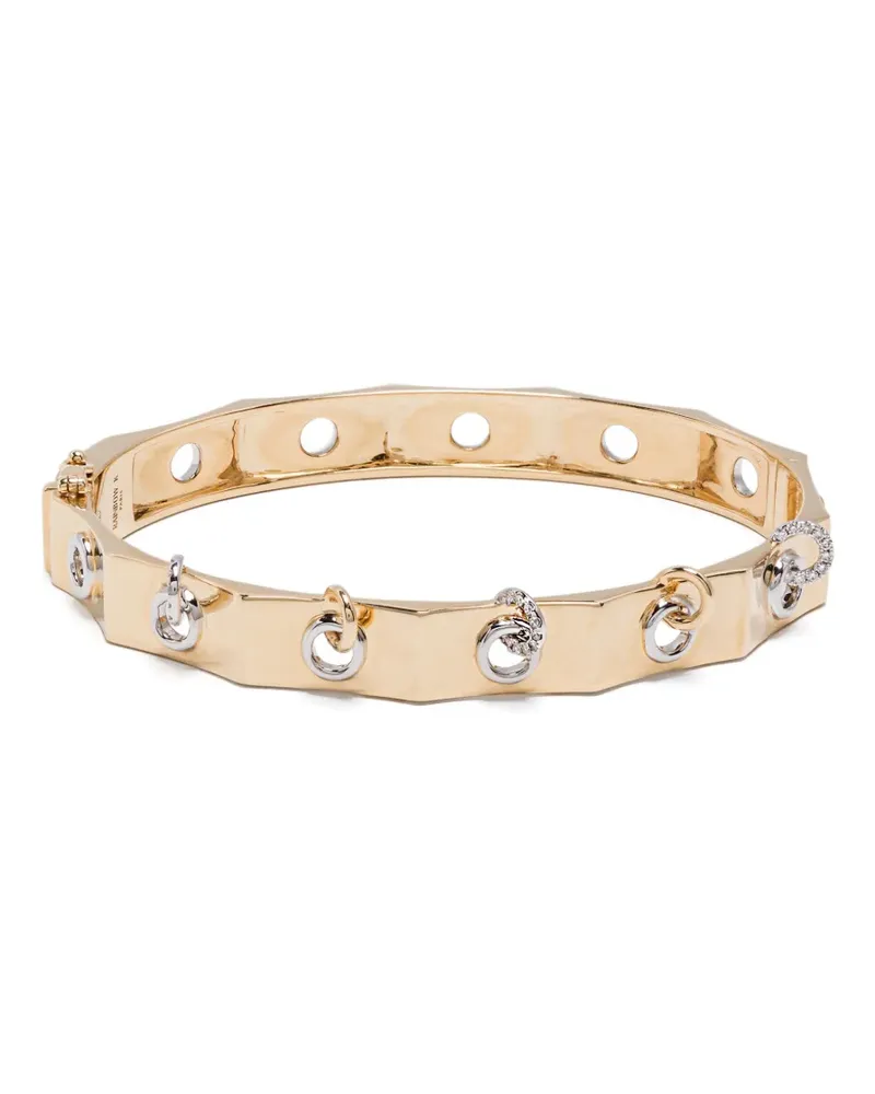 Rainbow K 14kt Eyet Gelb- und Weißgoldarmreif mit Diamanten Gold