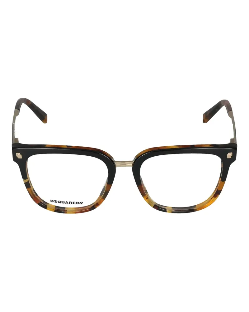Dsquared2 tortoiseshell-effect square-frame glasses - Braun Braun