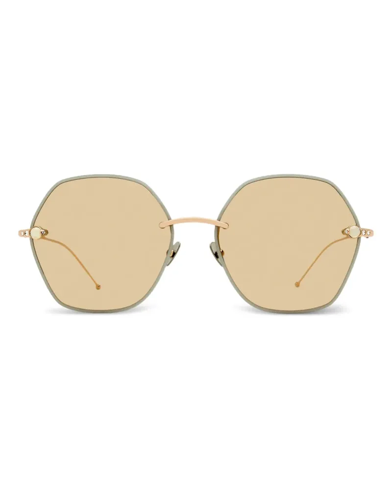 Pomellato Sechseckige Sonnenbrille - Grau Grau