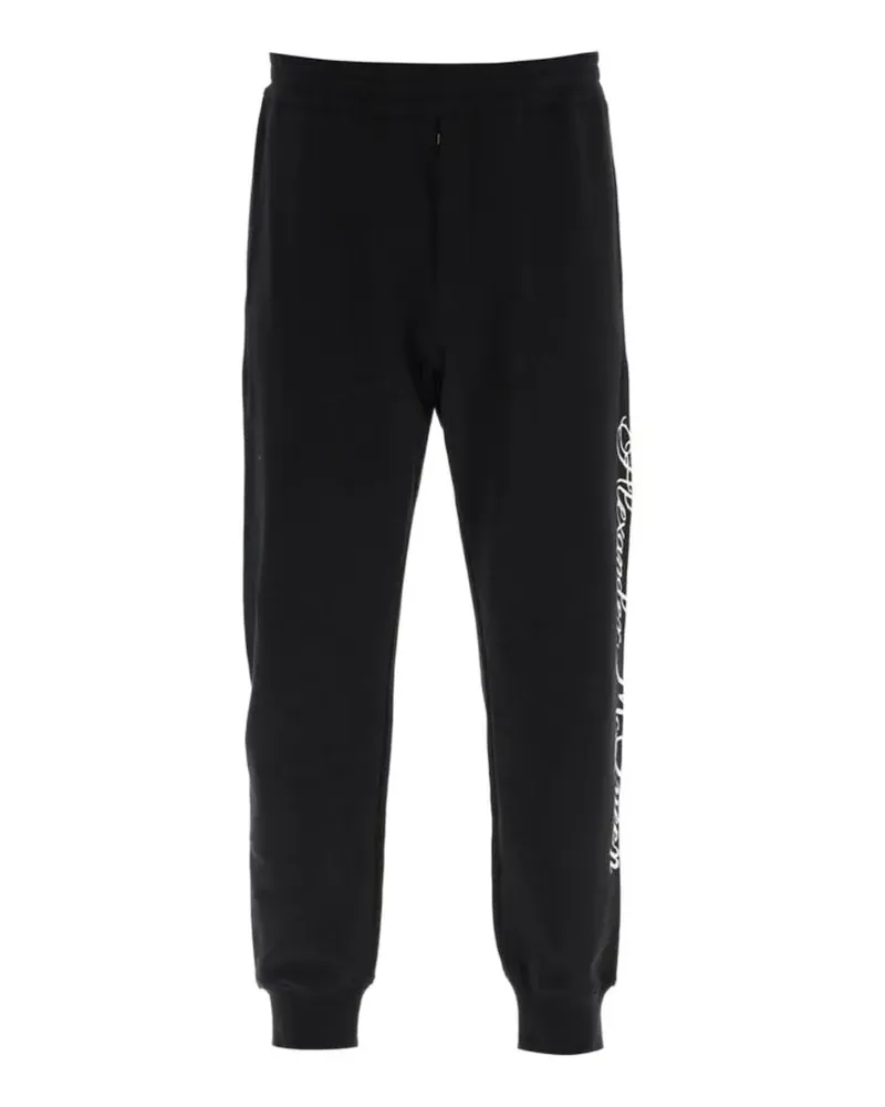 Alexander McQueen logo-print track pants - Schwarz Schwarz