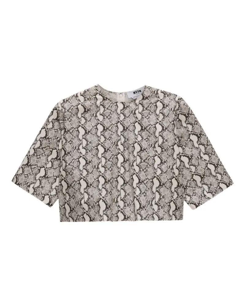 MSGM T-Shirt mit Print - Grau Grau