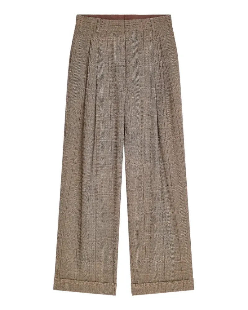 Dries van Noten Wollhose mit Falten - Braun Braun