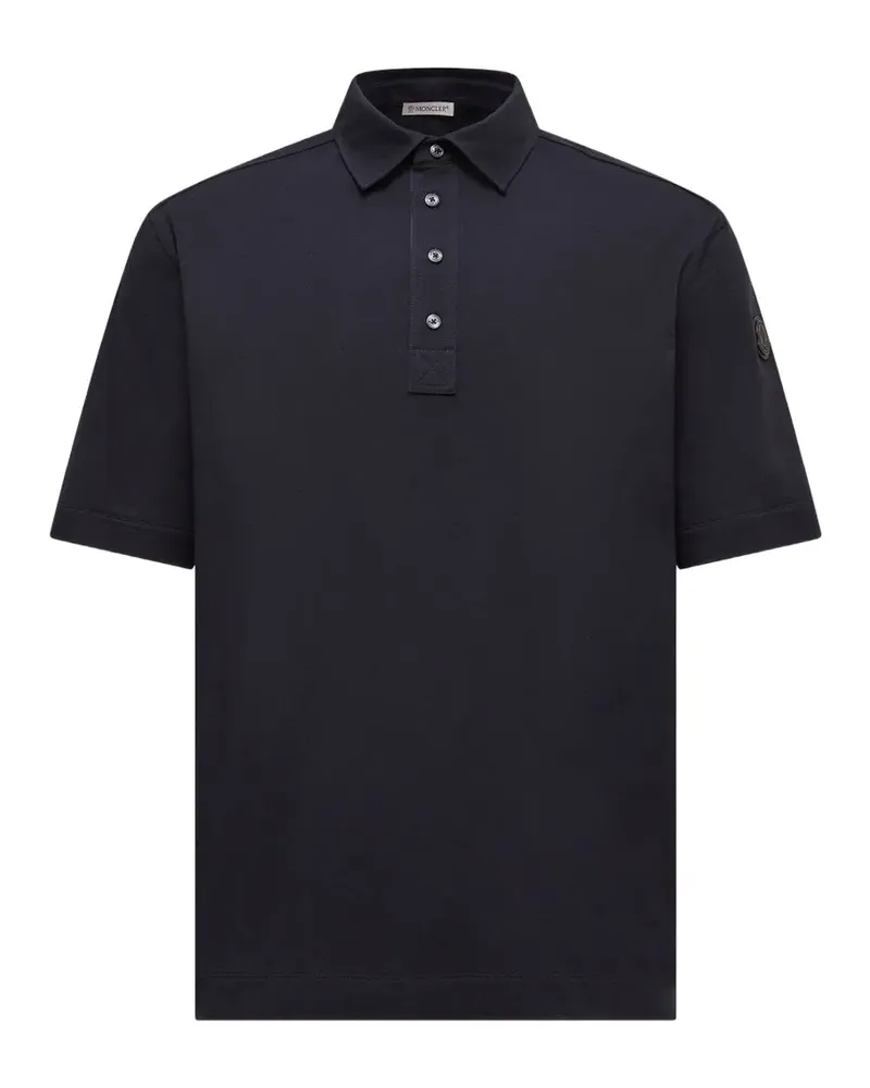 Moncler Poloshirt mit Knopfleiste - Blau Blau