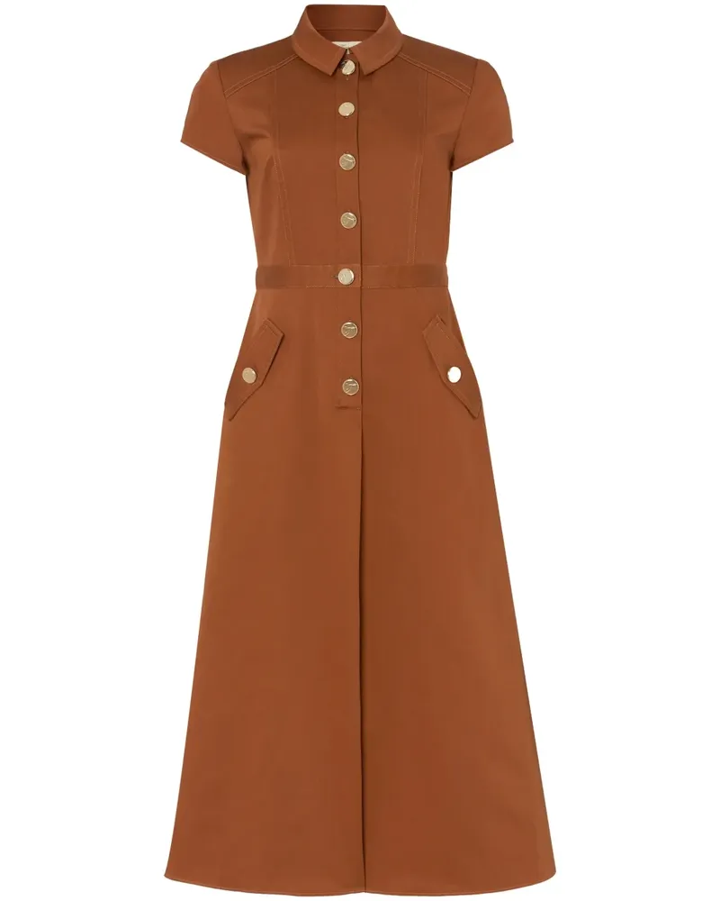 Temperley London Castell Kleid - BROWN Brown