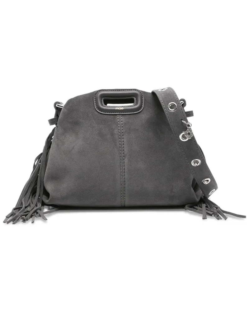 Maje Miss M Mini-Tasche mit Fransen - Grau Grau