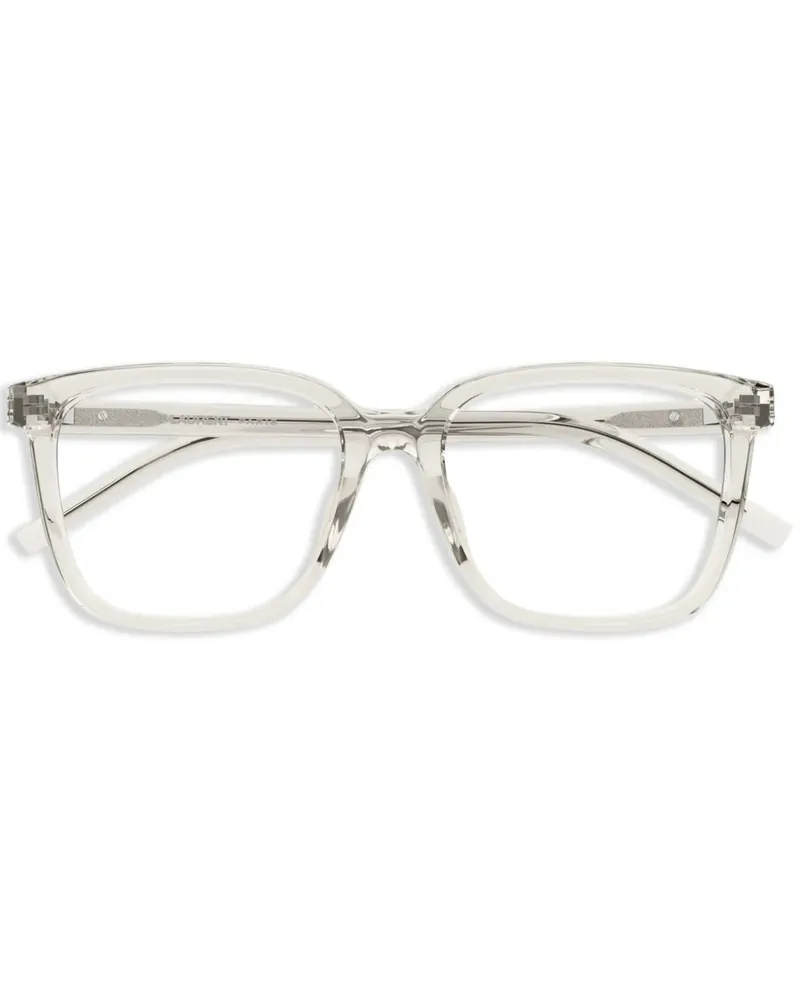 Saint Laurent Brille mit eckigem Gestell - Nude Nude