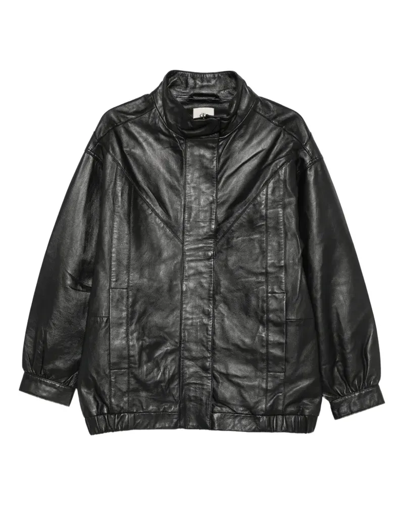 The Garment panelled leather jacket - Schwarz Schwarz