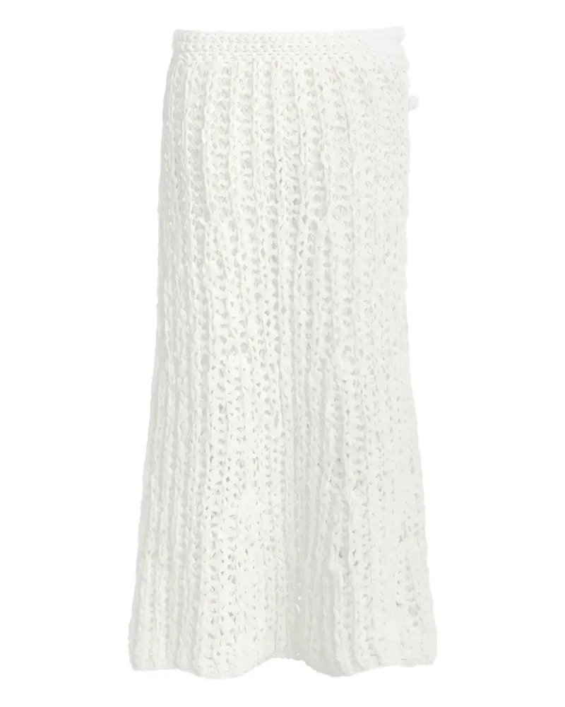 KHAITE Iori Rock in Lochstrick - Weiß Weiß