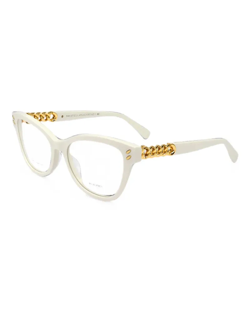 Stella McCartney Falabella chain cat-eye glasses - Nude Nude