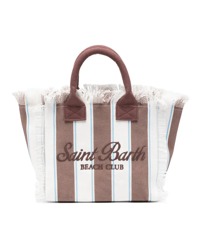 MC2 Saint Barth Colette striped frayed tote bag - Braun Braun