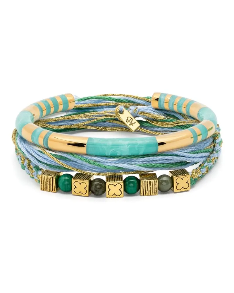 Aurélie Bidermann Honolulu and Positano bracelet (set of two Gold