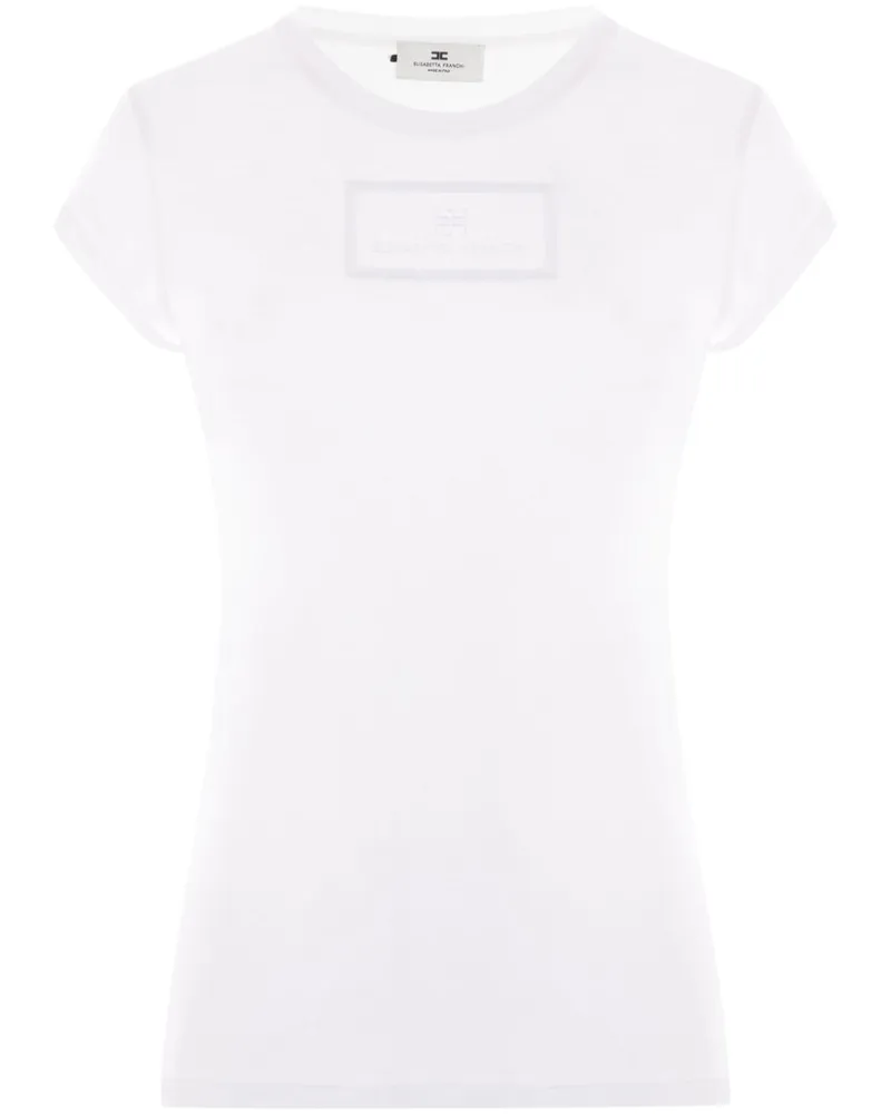 Elisabetta Franchi T-Shirt mit Logo-Print - Weiß Weiß
