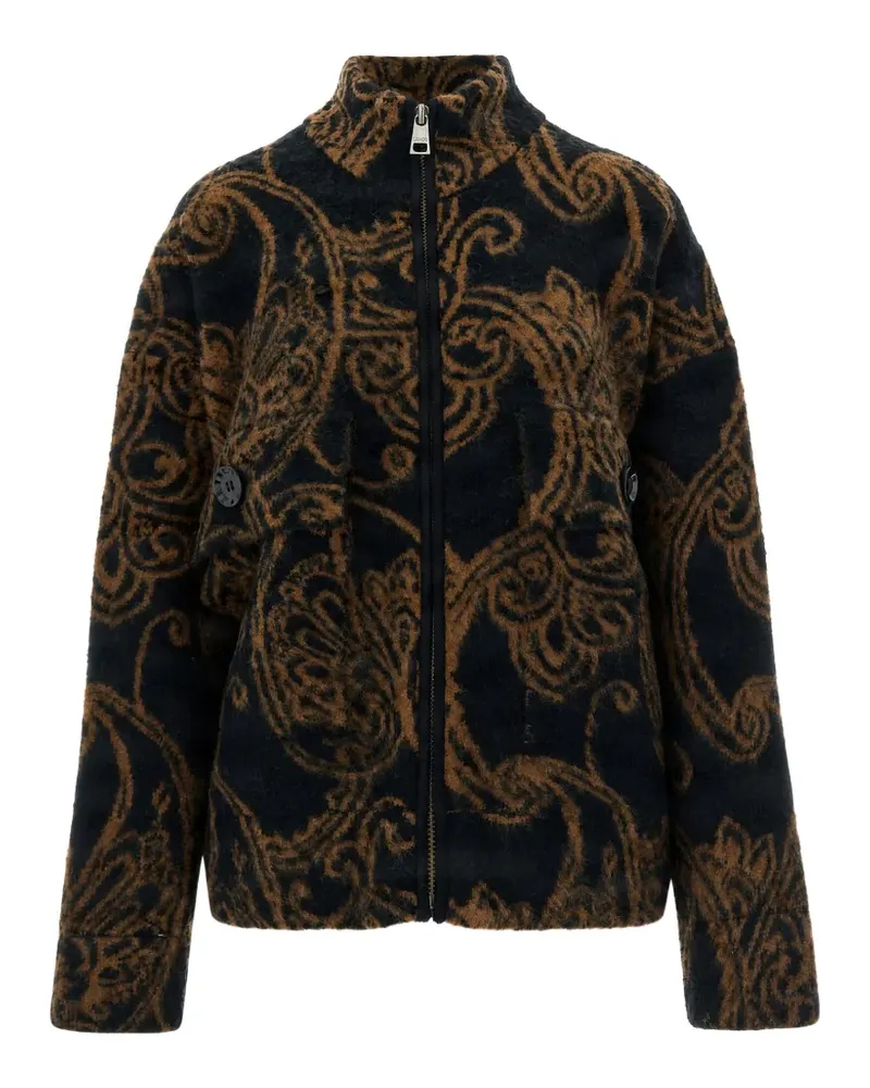 Liu Jo jacquard knit bomber jacket - Schwarz Schwarz