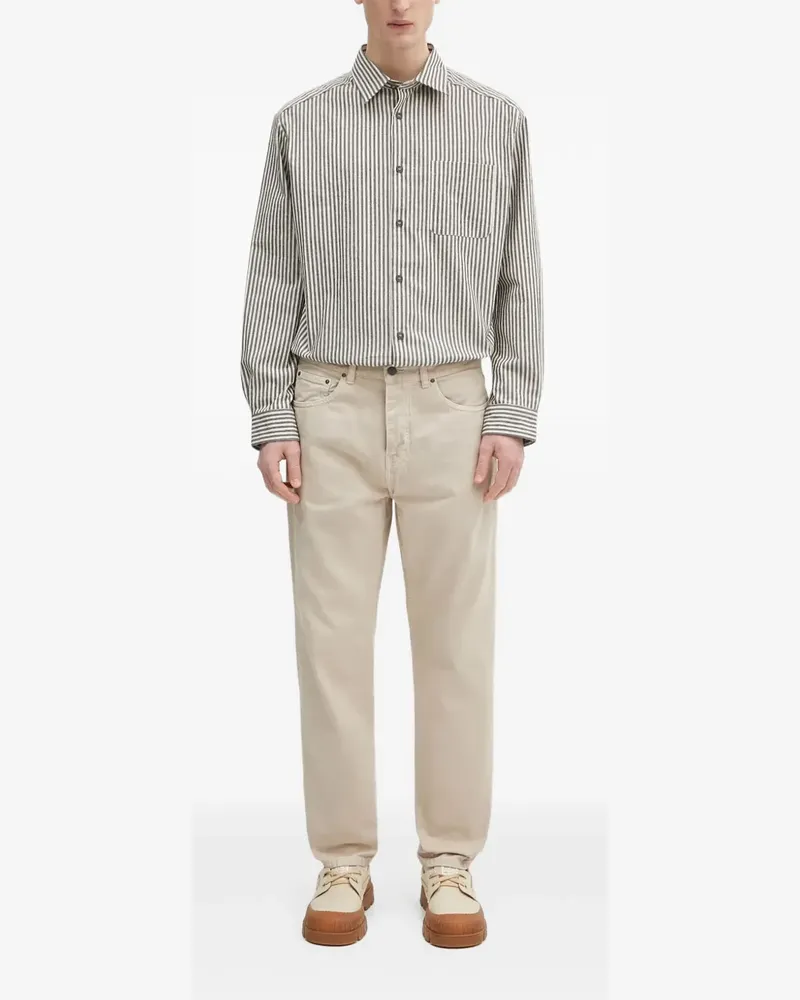 A.P.C. Gestreiftes Malo Hemd - Grau Grau