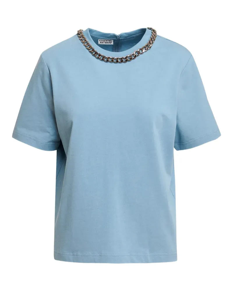 Essentiel Klaim T-Shirt mit Kettendetail - Blau Blau