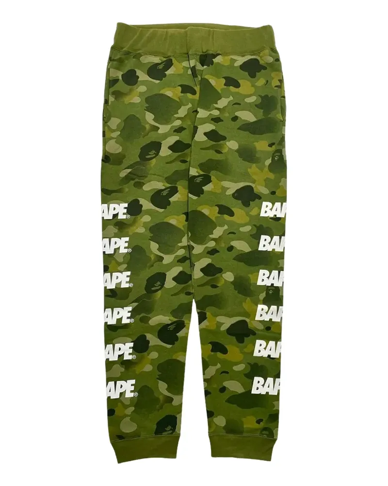 BAPE camouflage-print logo-print track pants - Grün Grün