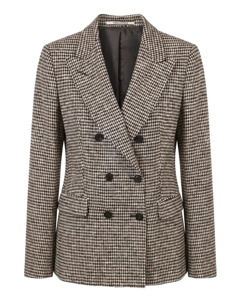 Tagliatore Doppelreihiger Coreen Blazer mit Hahnentrittmuster - Braun Braun