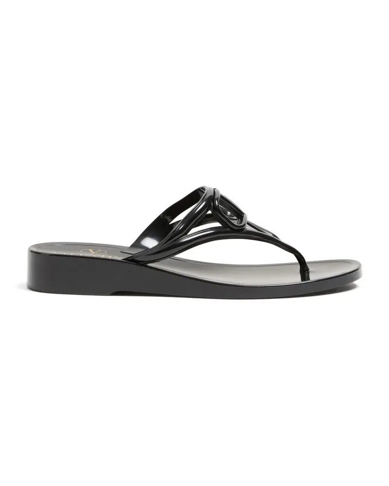 Valentino Garavani VLogoSignature rubber flip-flop sandals - Schwarz Schwarz