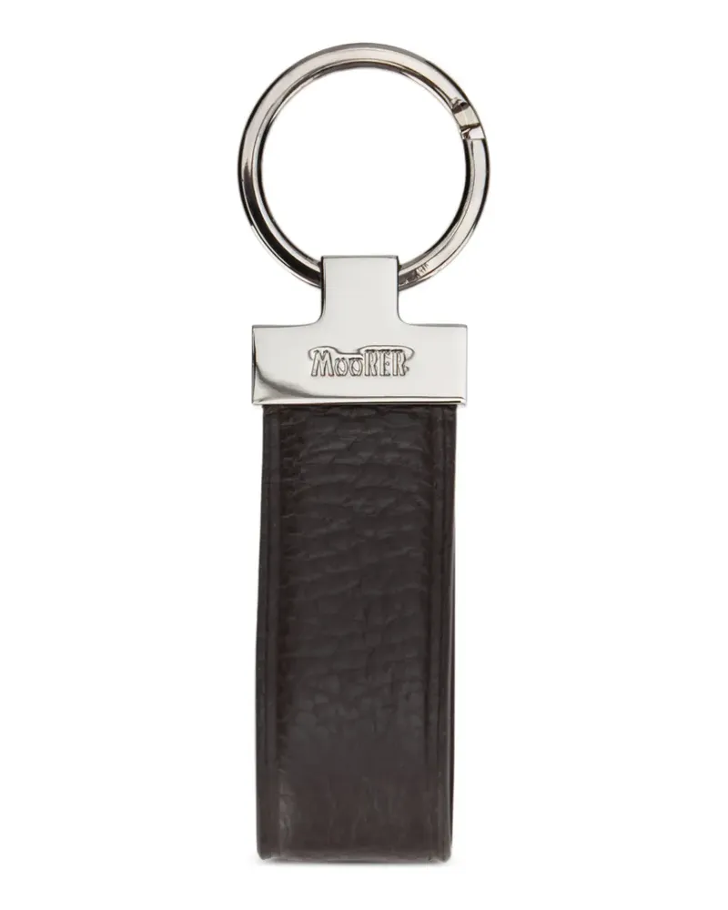 MOORER Schlüsselanhänger mit Logo-Schild - Braun Braun