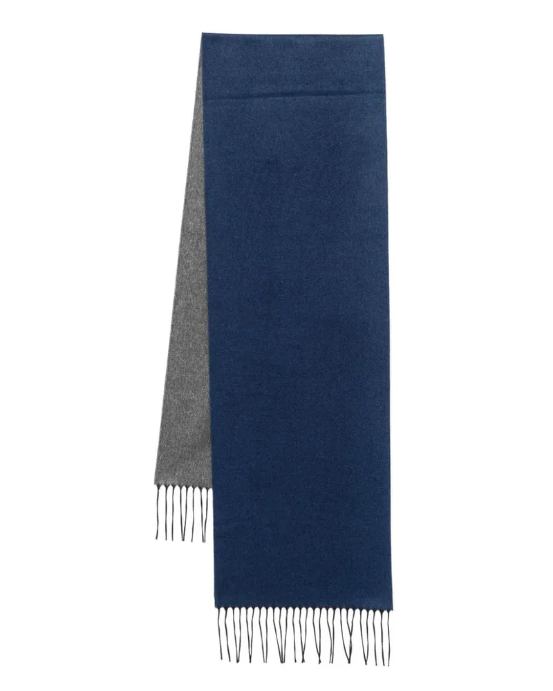 D4.0 Schal mit Logo-Patch - Blau Blau