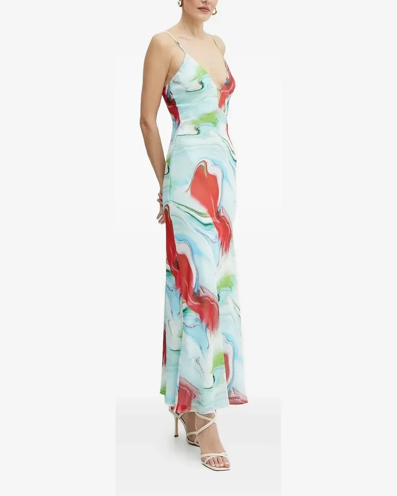 Bardot Camisole-Maxikleid mit grafischem Print - Blau Blau