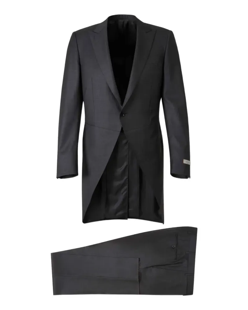 Canali logo-detail suit - Grau Grau