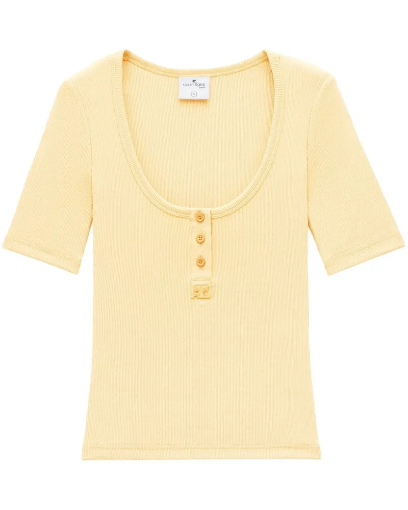 Courrèges Holistic Snaps 90 T-Shirt - Gelb Gelb