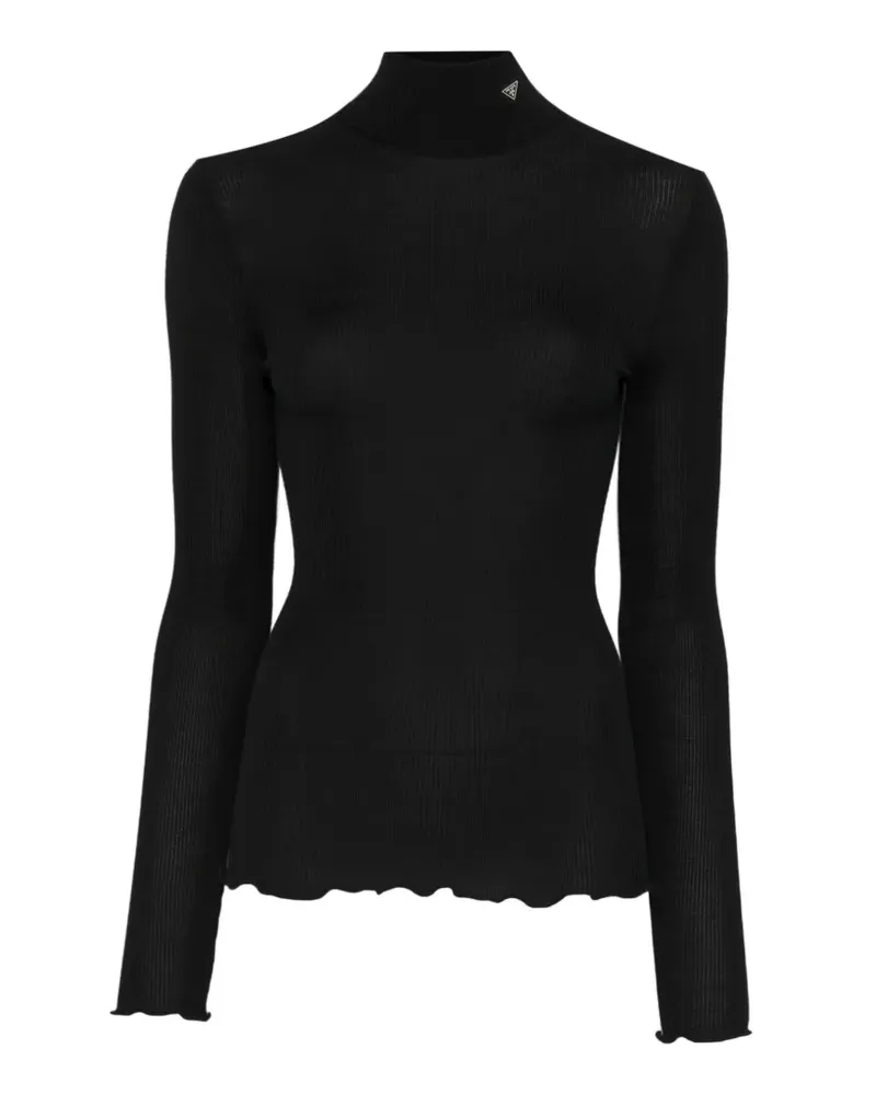 Prada Costina ribbed-knit high-neck wool sweater - Schwarz Schwarz