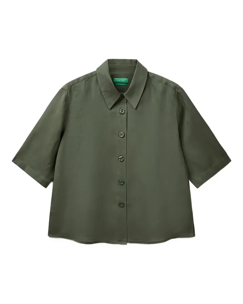 Benetton short-sleeved boxy-fit shirt - Grün Grün
