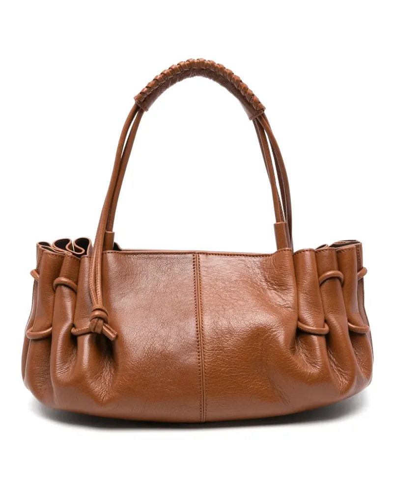 HEREU Geraffte Arta Schultertasche - Braun Braun