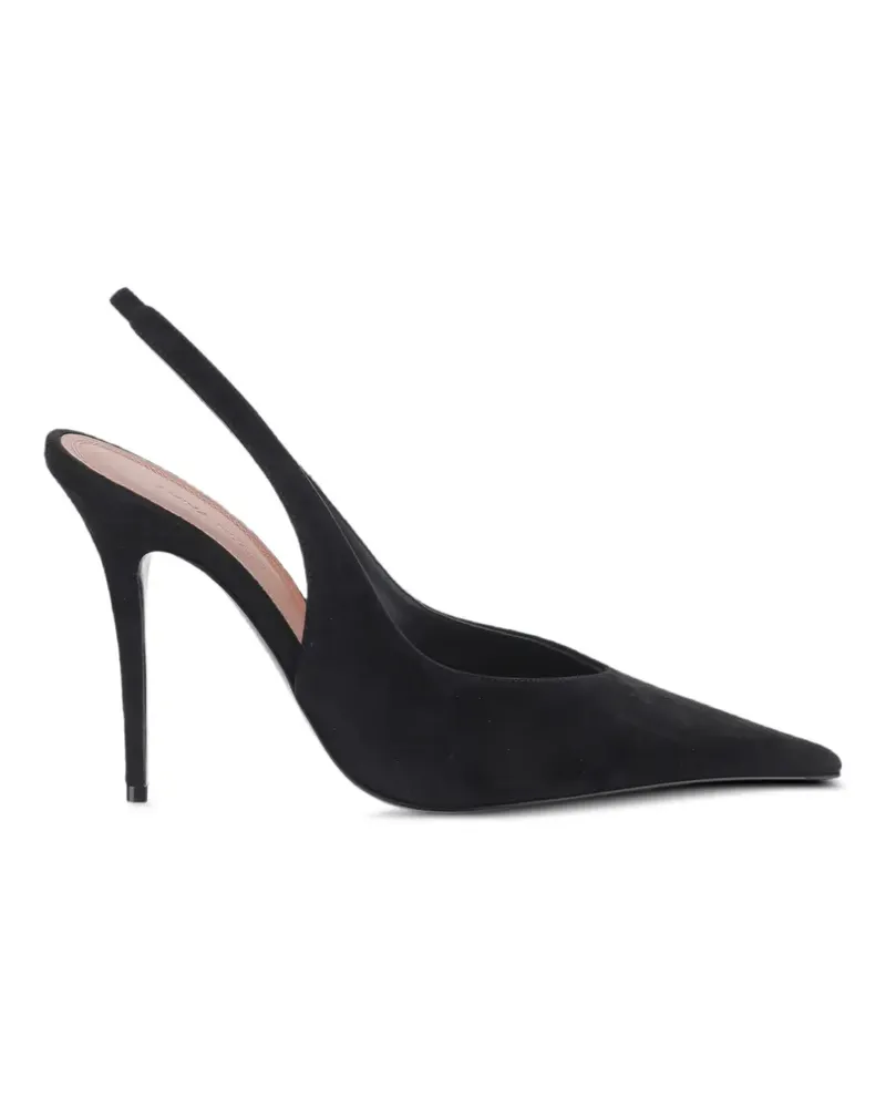 Amina Muaddi Spitze Anok Slingback-Pumps - Schwarz Schwarz