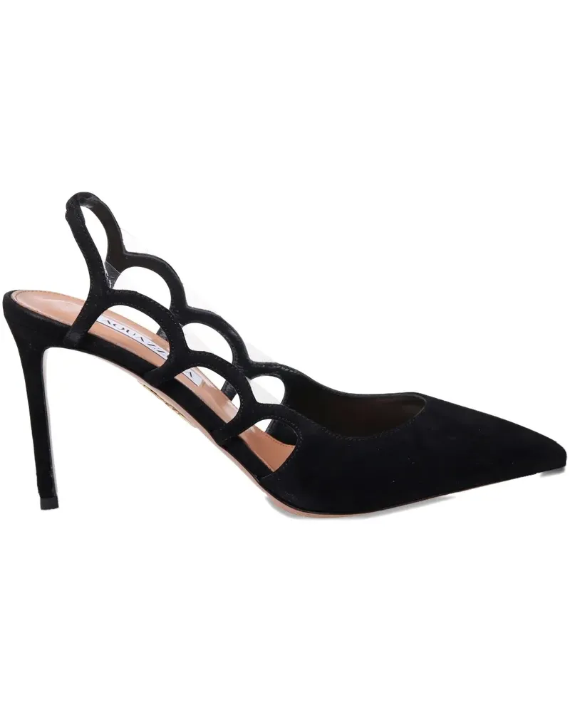 Aquazzura Slingback-Pumps mit Cut-Outs - Schwarz Schwarz