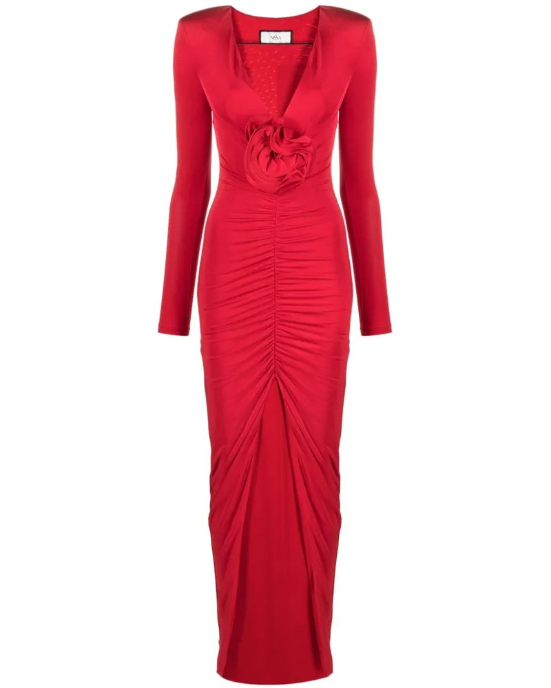 NISSA Kleid mit Blumenmuster - Rot Rot