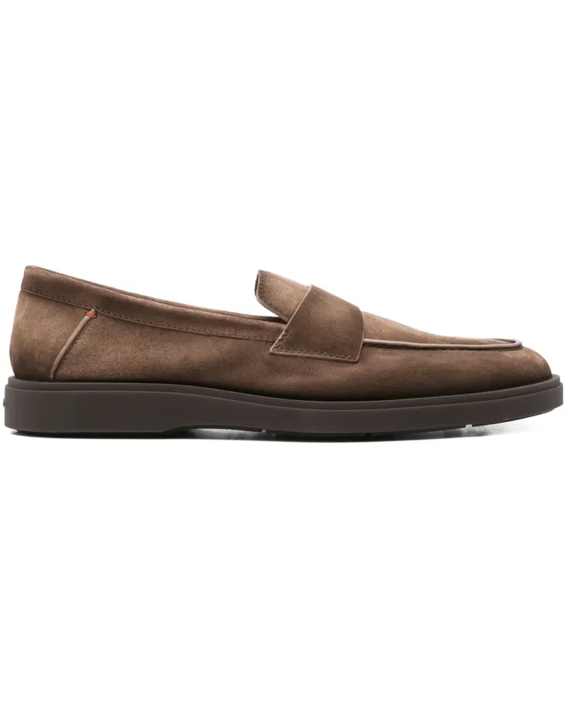 Santoni Penny-Loafer aus Wildleder - Braun Braun