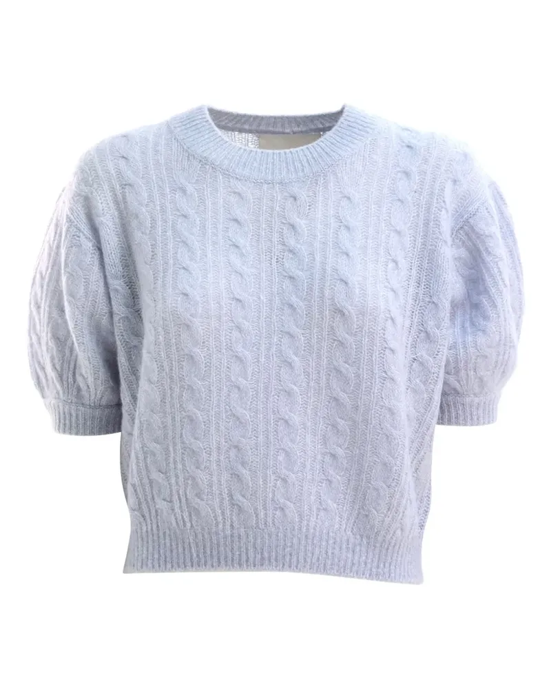 Lisa Yang Pullover mit Zopfmuster-Print - Violett Violett