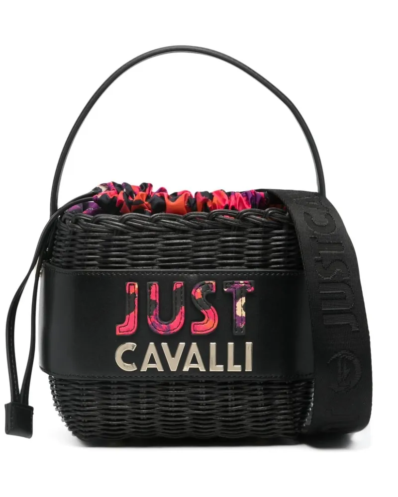 Just Cavalli Shopper mit Logo-Prägung Schwarz