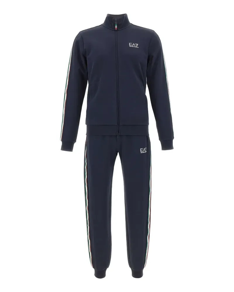EA7 logo-tape tracksuit - Blau Blau