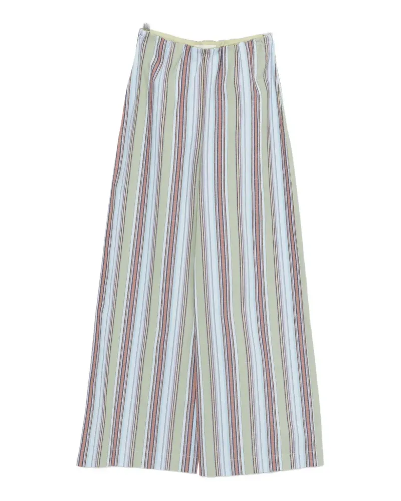 Faithfull The Brand Lane striped-pattern palazzo pants - Grün Grün