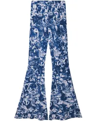 Stella McCartney Halbhohe Schlagjeans Blau