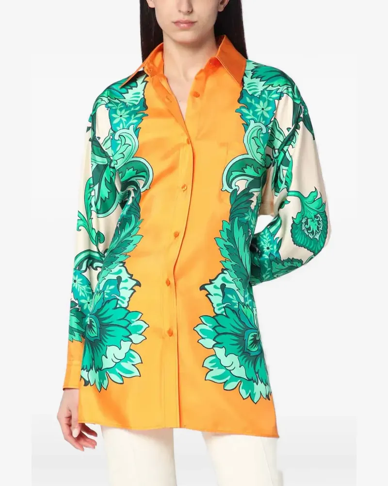 Etro Rock mit floralem Print - Orange Orange