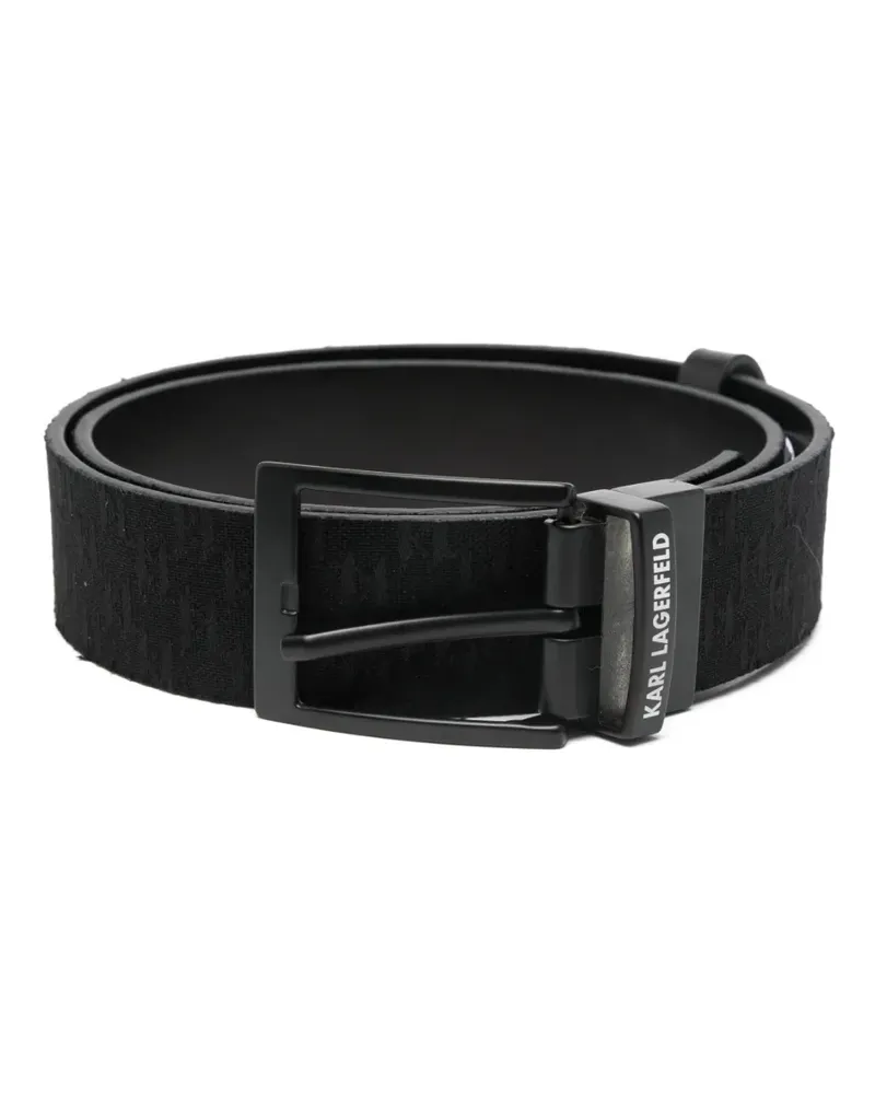 Karl Lagerfeld logo buckle belt - Schwarz Schwarz