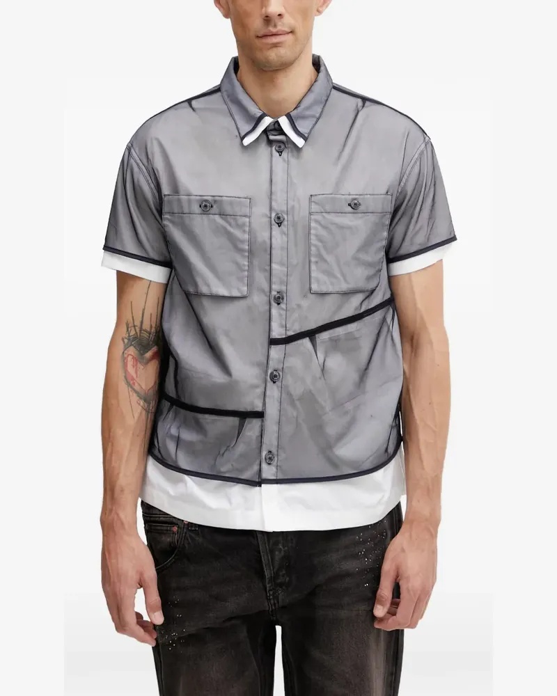 Andersson Bell layered mesh-overlay shirt - Weiß Weiß