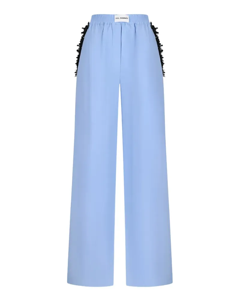 Des Phemmes Hose mit Fransen - Blau Blau