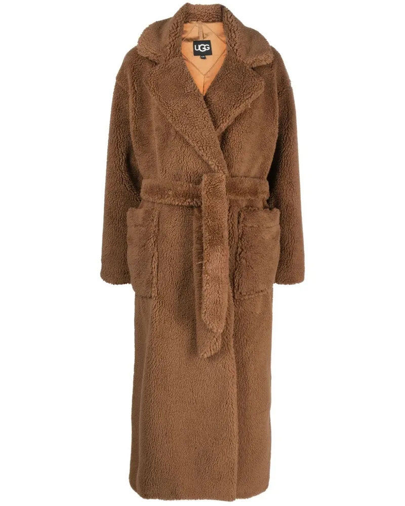UGG Faux-Fur-Mantel in Wickeloptik - Braun Braun