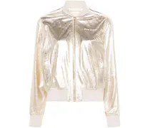 Bomberjacke aus Leder - Gold