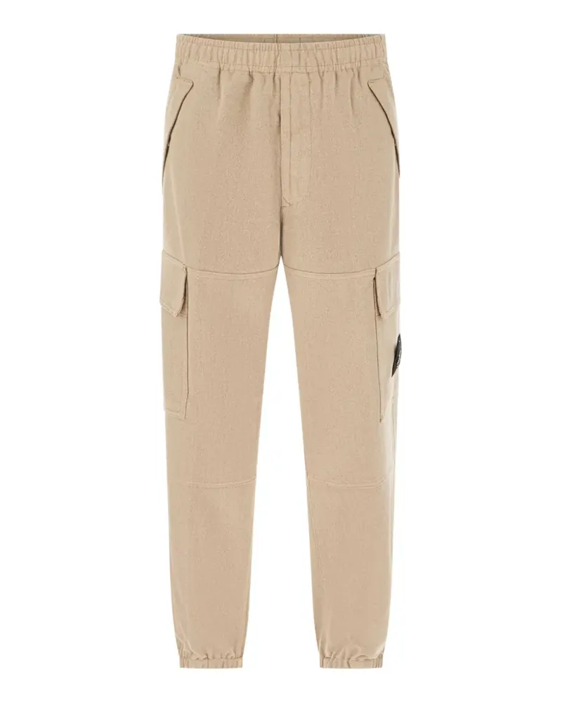 Stone Island 3100050 Flanell-TC Jogginghose aus Wolle und Nylon - Nude Nude
