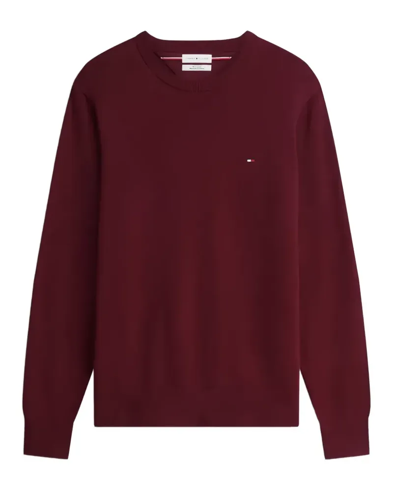 Tommy Hilfiger embroidered-logo crew-neck sweater - Rot Rot