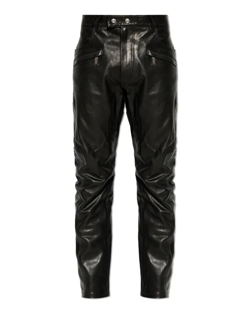 Dsquared2 Hose aus Leder - Schwarz Schwarz