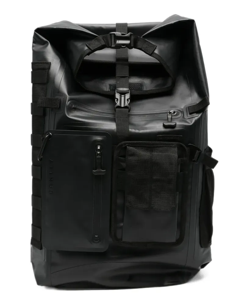 Oakley roll-top buckled backpack - Schwarz Schwarz